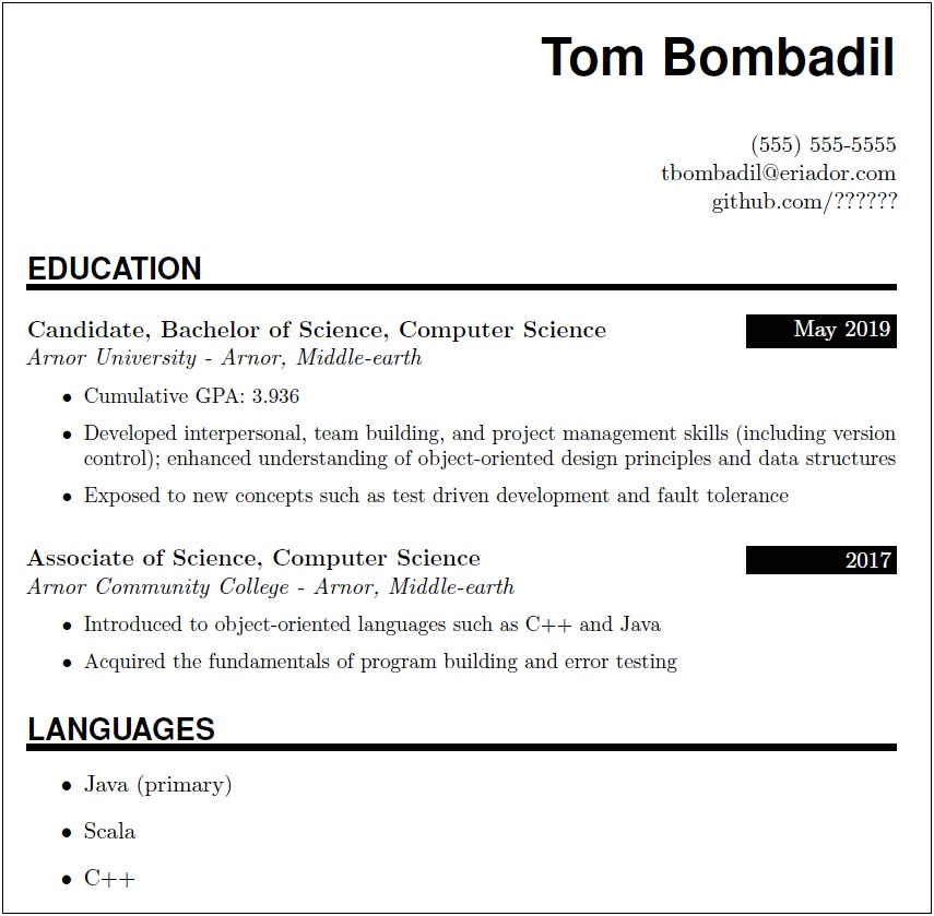 A Resume For Someone Who Has Never Worked