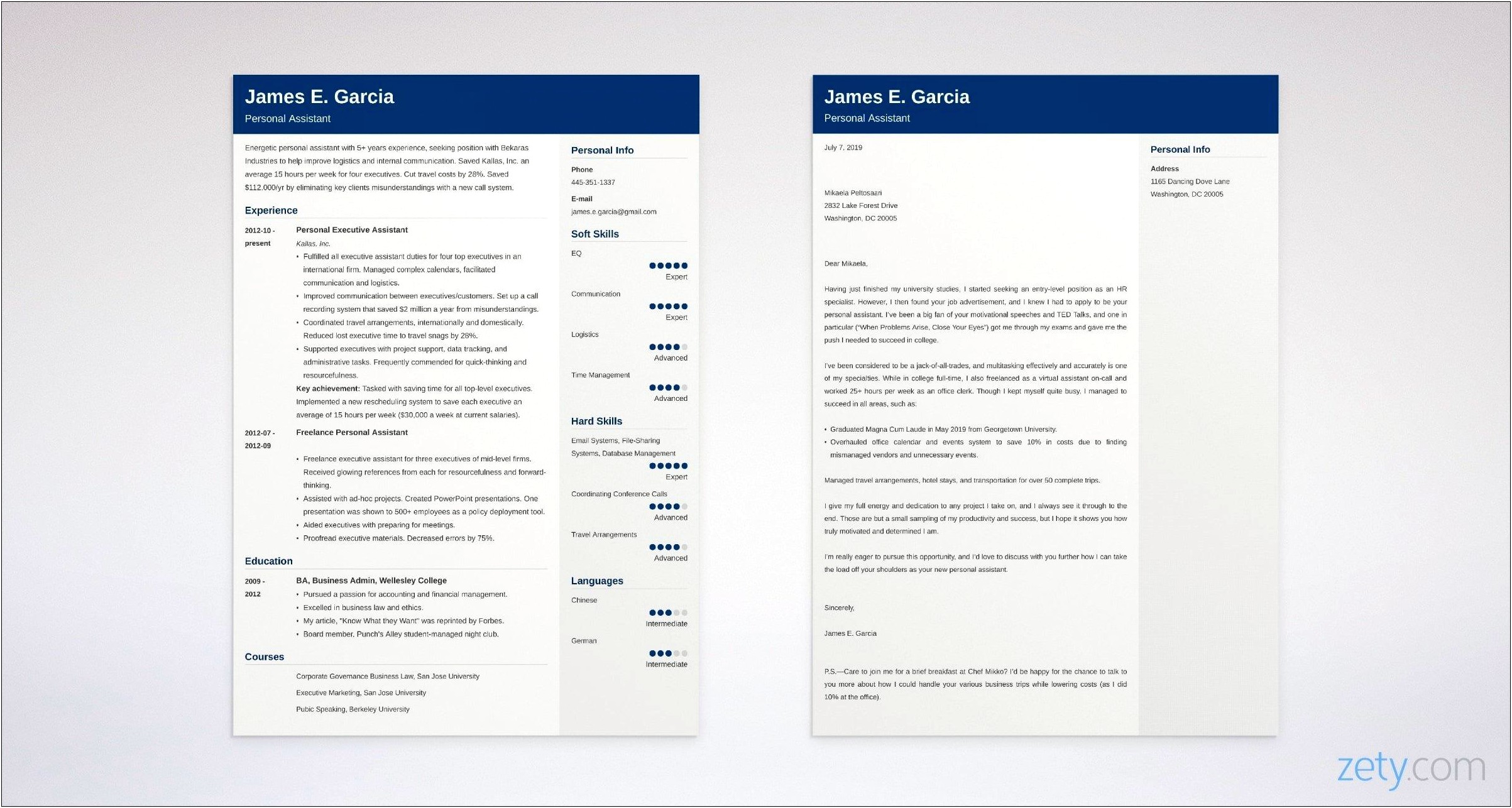 A Sample Resume And Cover Letter