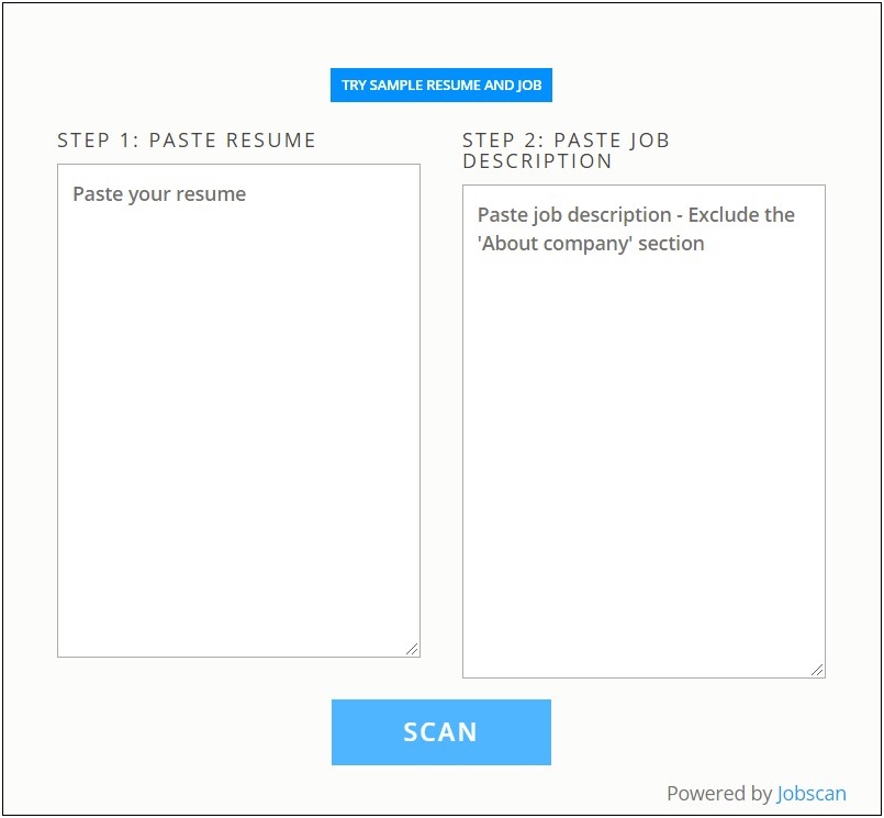 A Scanning Job On A Resume