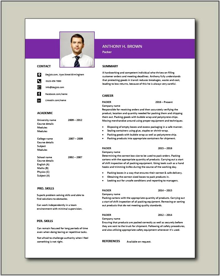 Ability To Work With Minimal Supervition Resume
