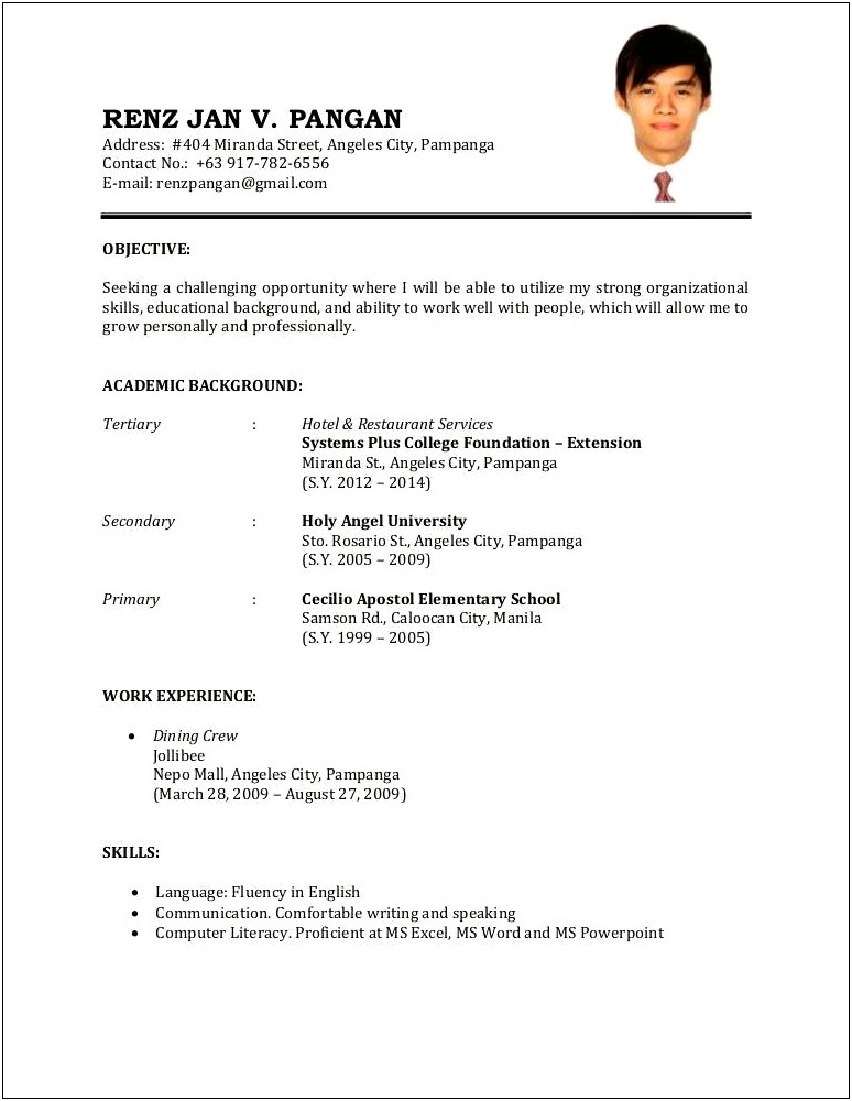 Able To Work Well With People From Resume