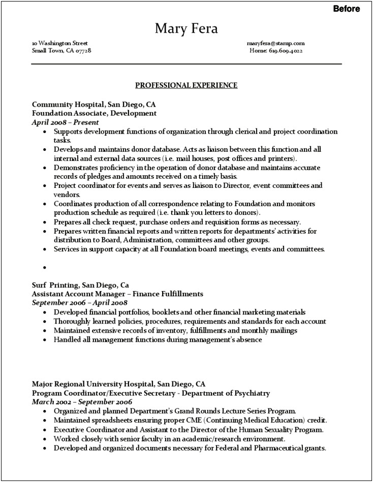 Academic Office Assistant Job Description Resume