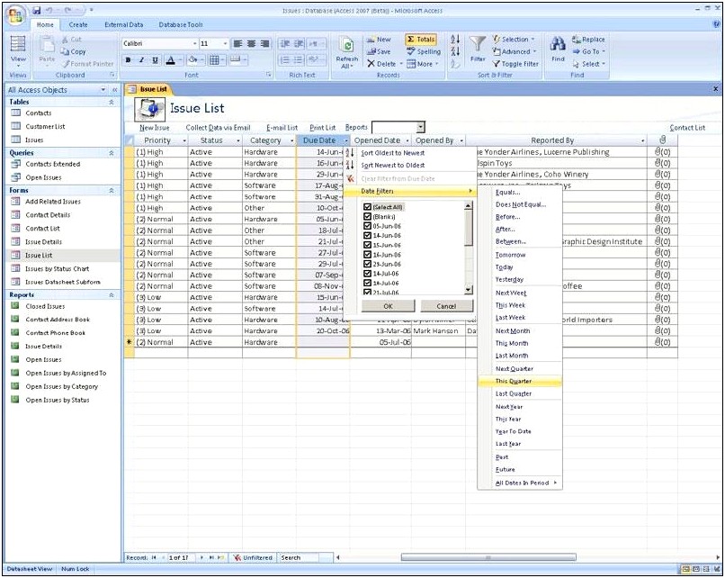 Access 2007 Assets Database Template Download