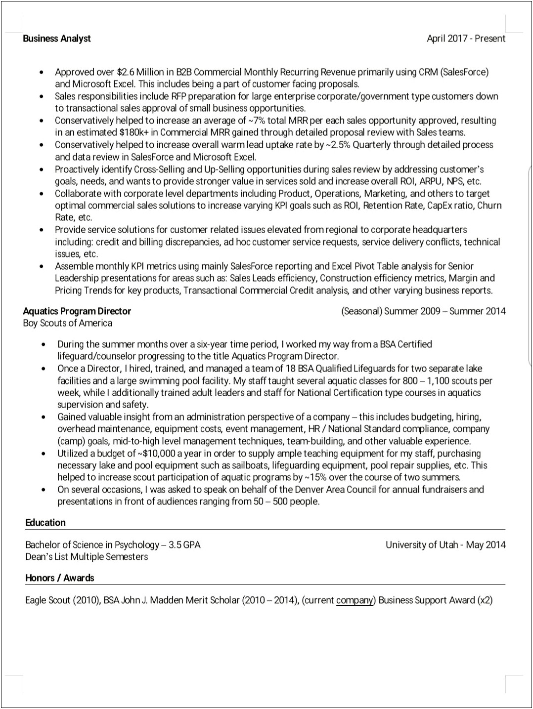 Account Manager Resume To Customer Success Forum