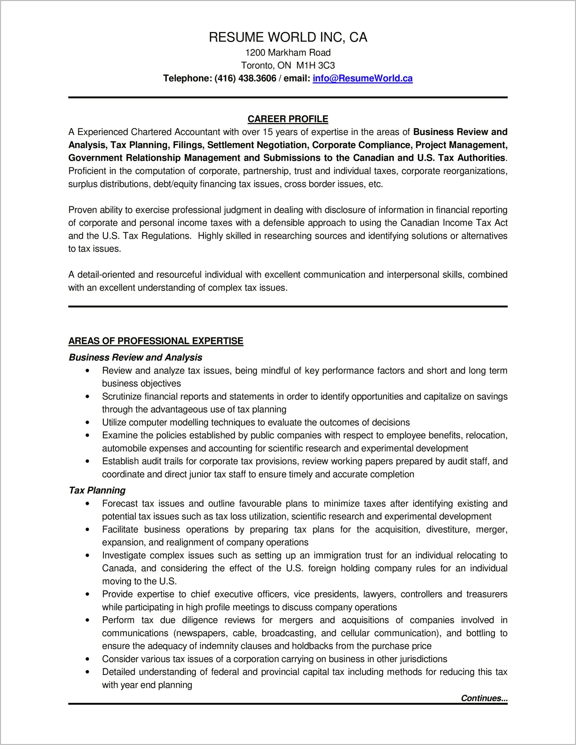 Accountant Resume Summary Of Qualifications Examples