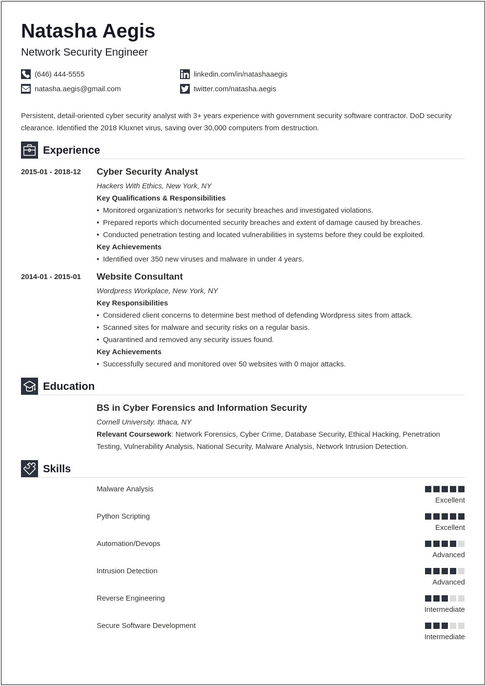 Achievement In Resume Security Officer Examples