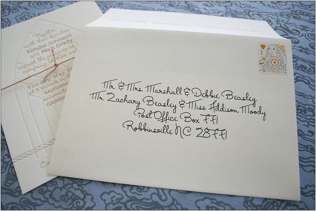 Address Wedding Invites To Family Or Specific