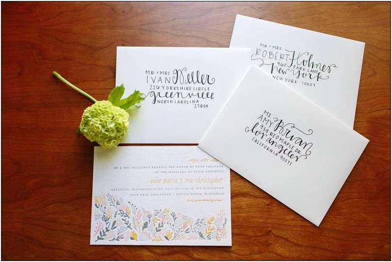 Addressing A Couple On A Wedding Invite