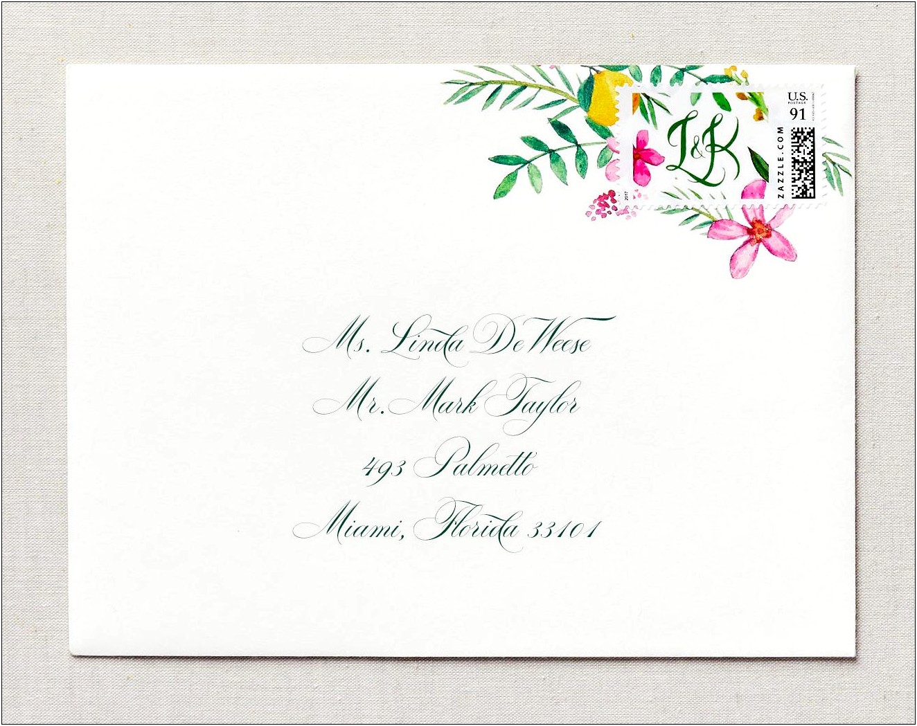 Addressing An Unmarried Couple Wedding Invitation