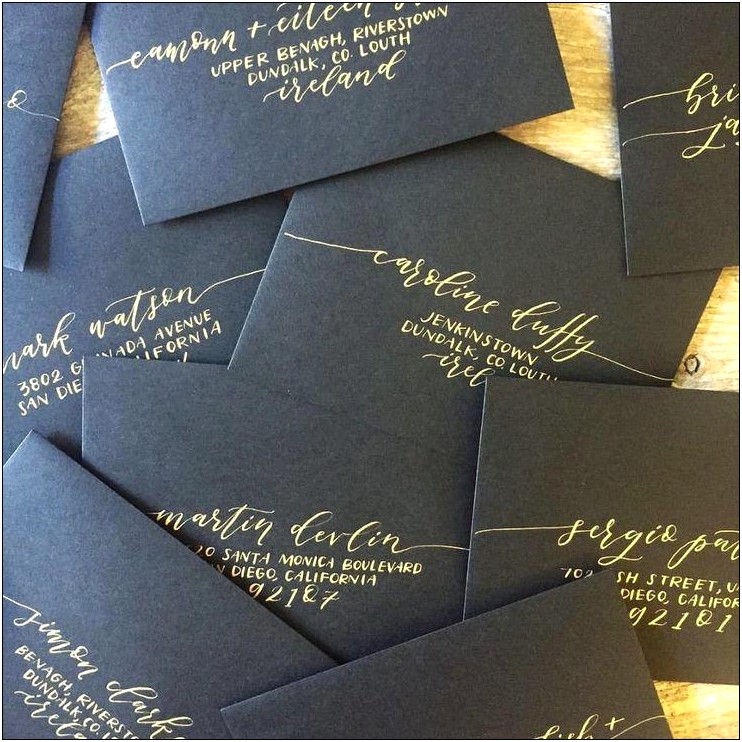 Addressing Wedding Invitations Handwritten Or Labels