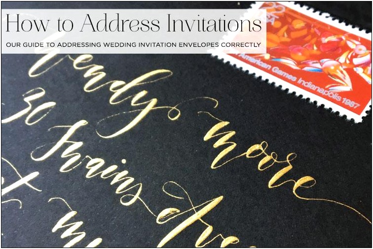 Addressing Wedding Invitations Single And Guest
