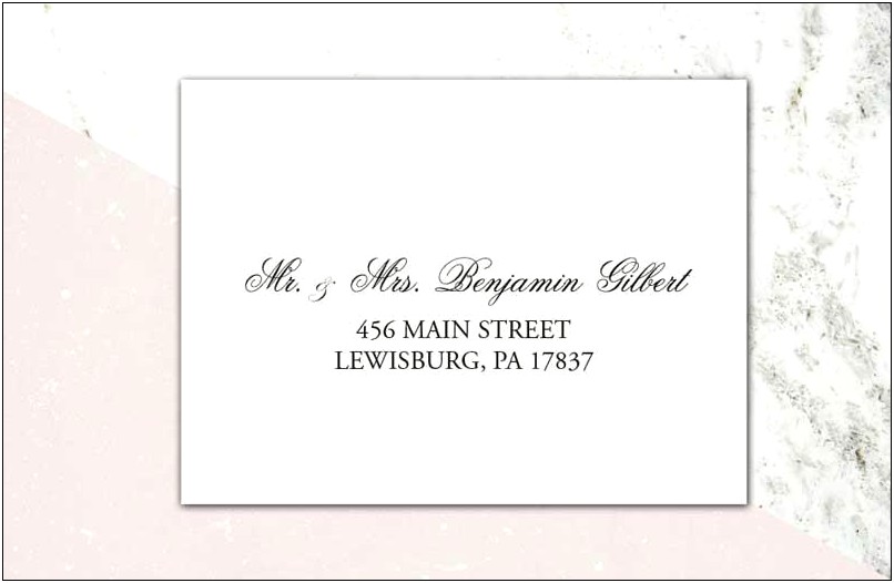 Addressing Wedding Invitations To Doctor And Husband