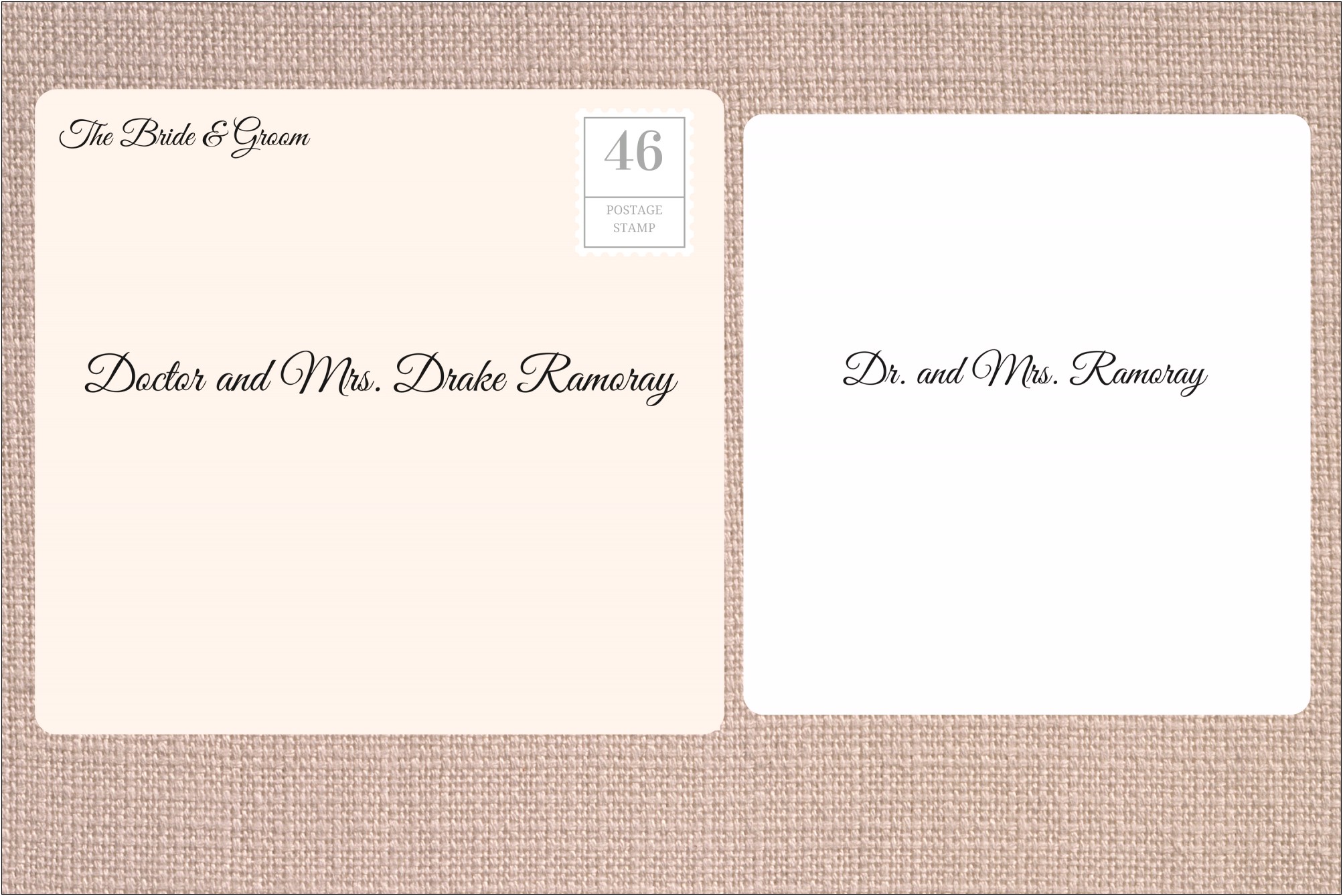 Addressing Wedding Invitations To Doctor And Wife