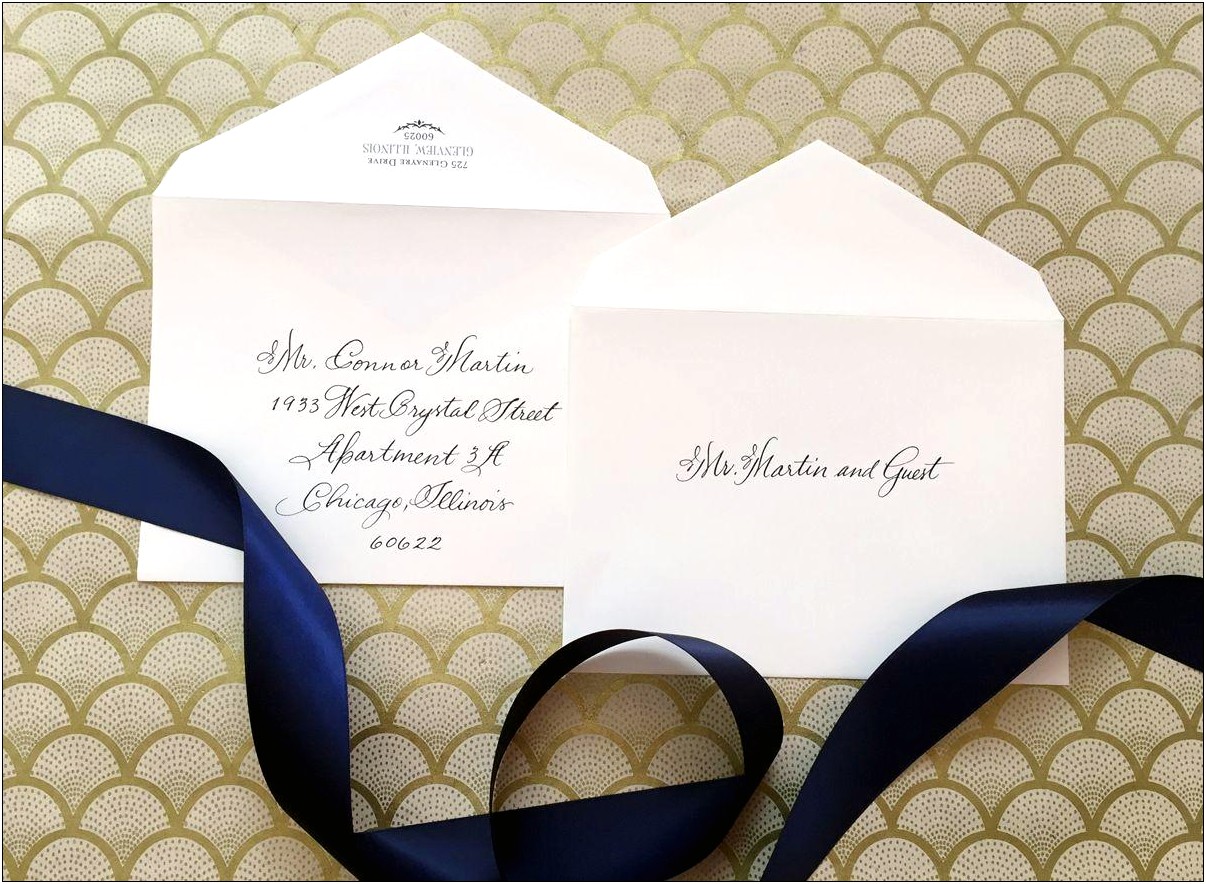 Addressing Wedding Invitations With Guest No Inner Envelope
