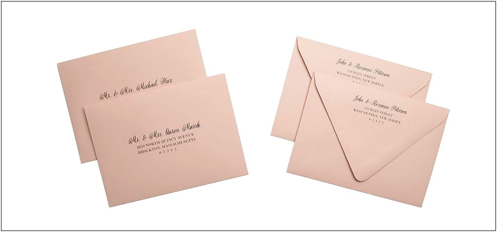 Addressing Wedding Invitations Without Inner Envelope And Guest