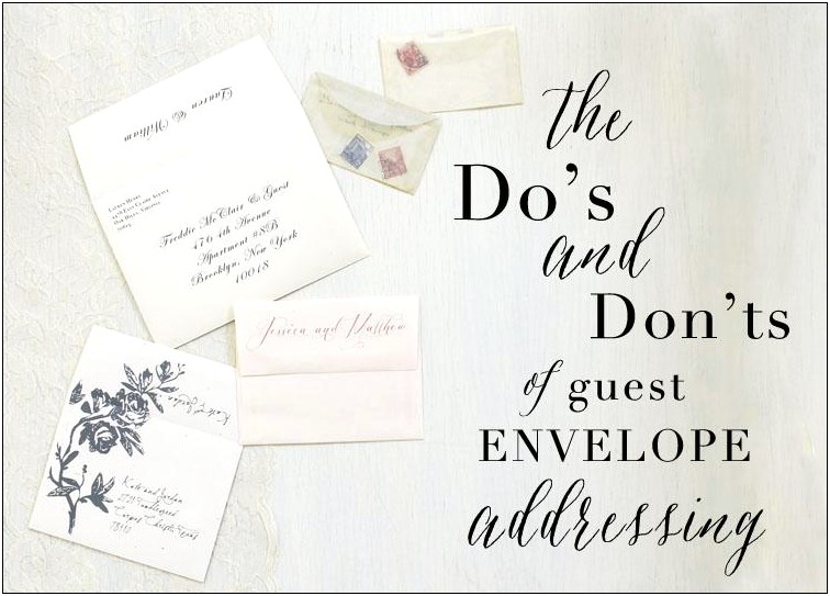 Addressing Wedding Invitations Without Inner Envelope Guest