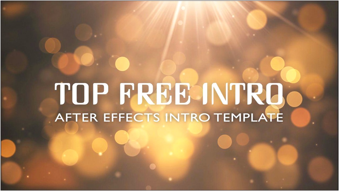 Adobe After Effects Intro Template Download Link