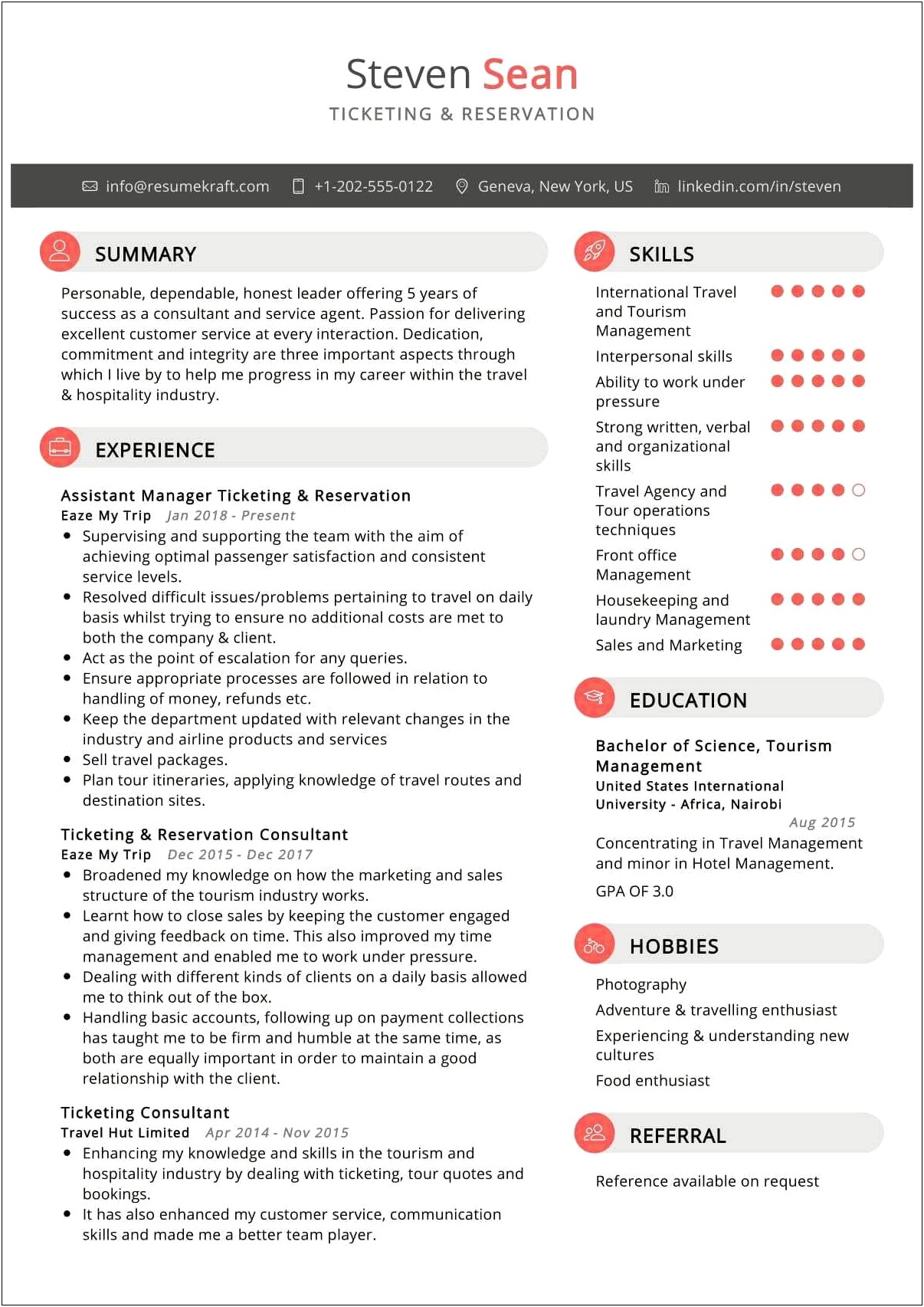 sample resume for airline customer service supervisor