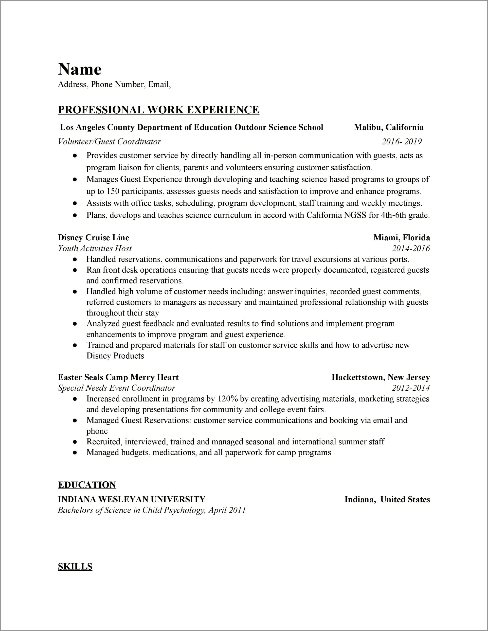 Airline Customer Service Job Description For Resume