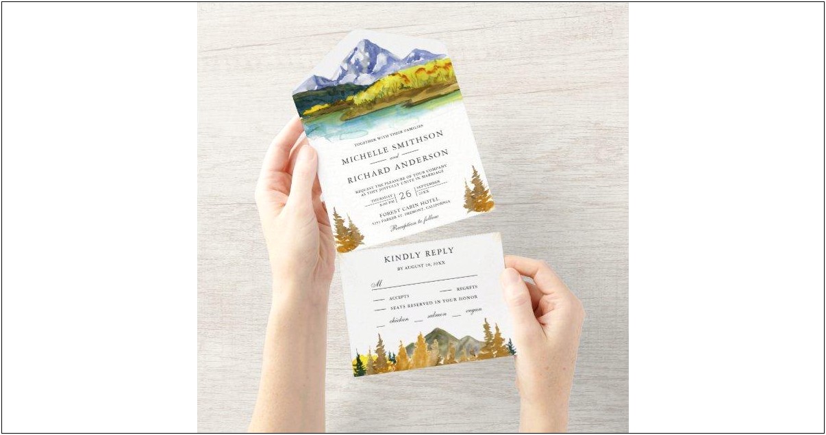 All In One Forest Wedding Invites