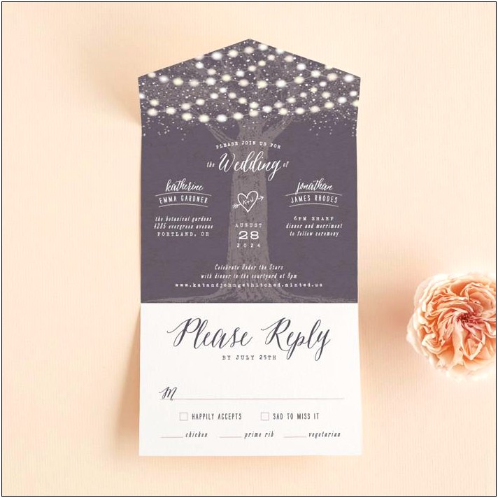 All In One Wedding Invitations Minted Fireflies