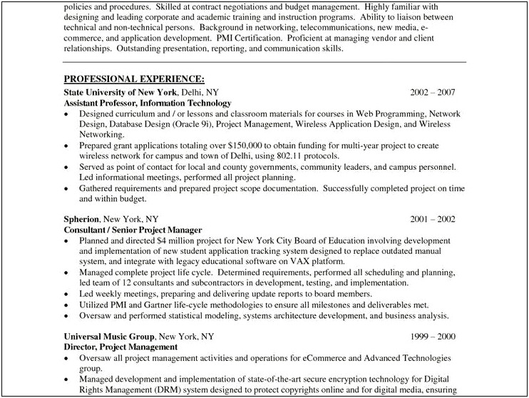 A&m Career Center Resume Template