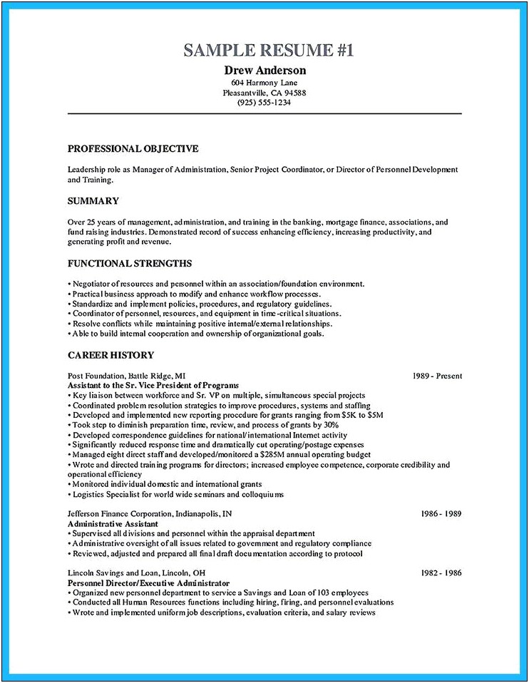 An Example Resume Of Loan Trainer