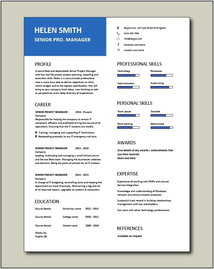 Another Word For Calm In A Resume