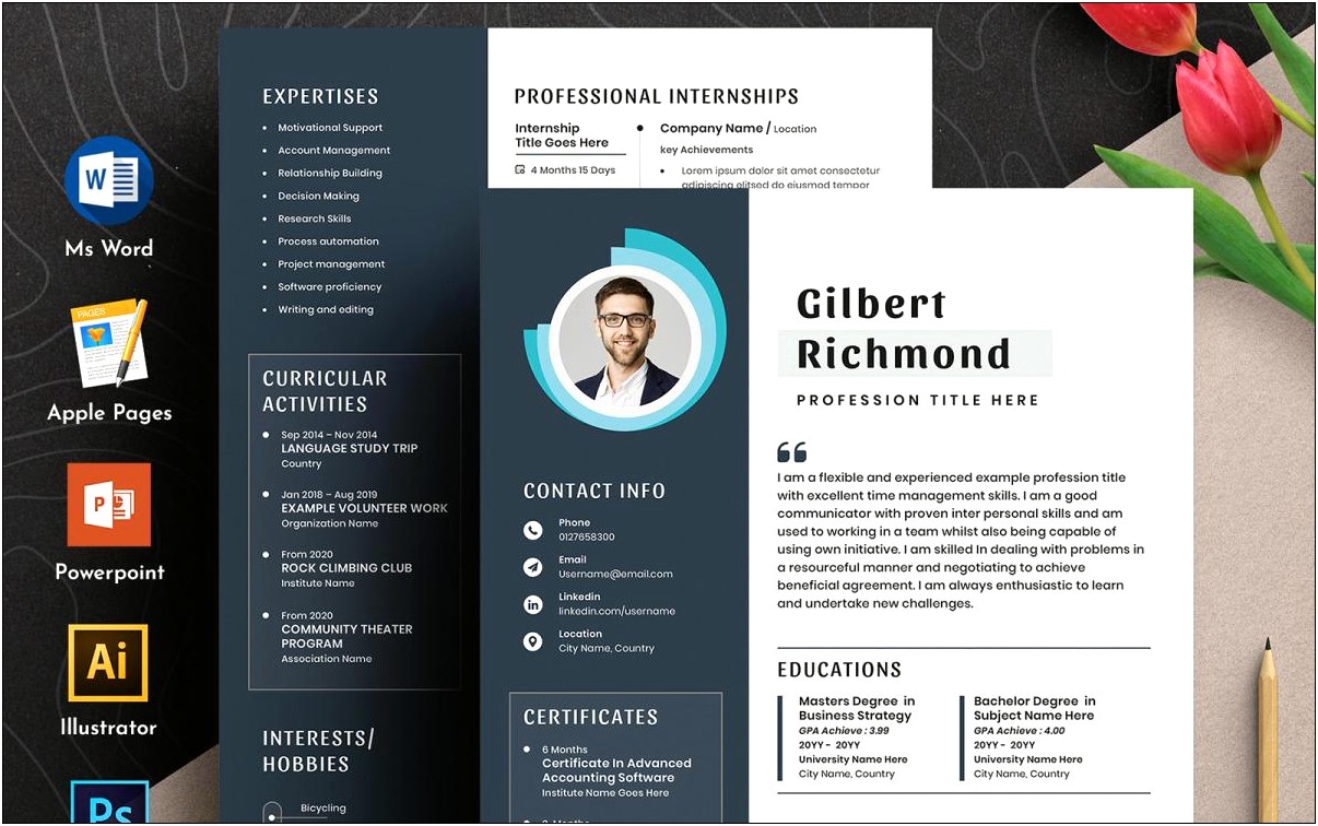 Apple Pages Resume Template Download Free