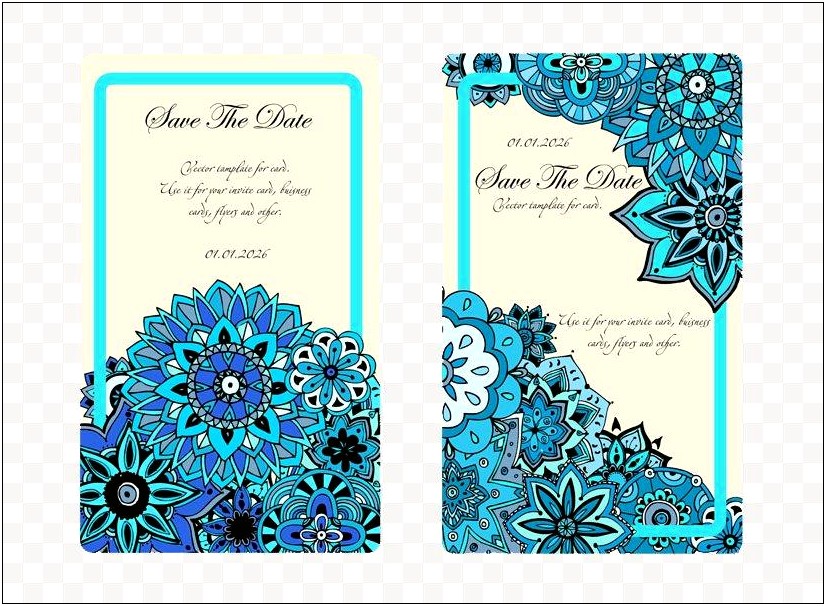 Aqua Blue Background For Wedding Invitation
