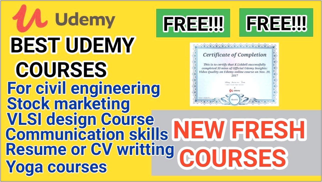 Are Udemy Courses Good For Resume