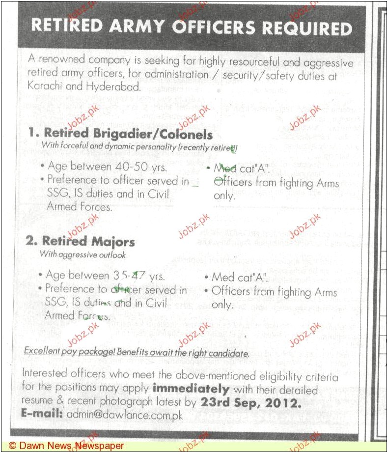 Army Ssg Job Description For Resume