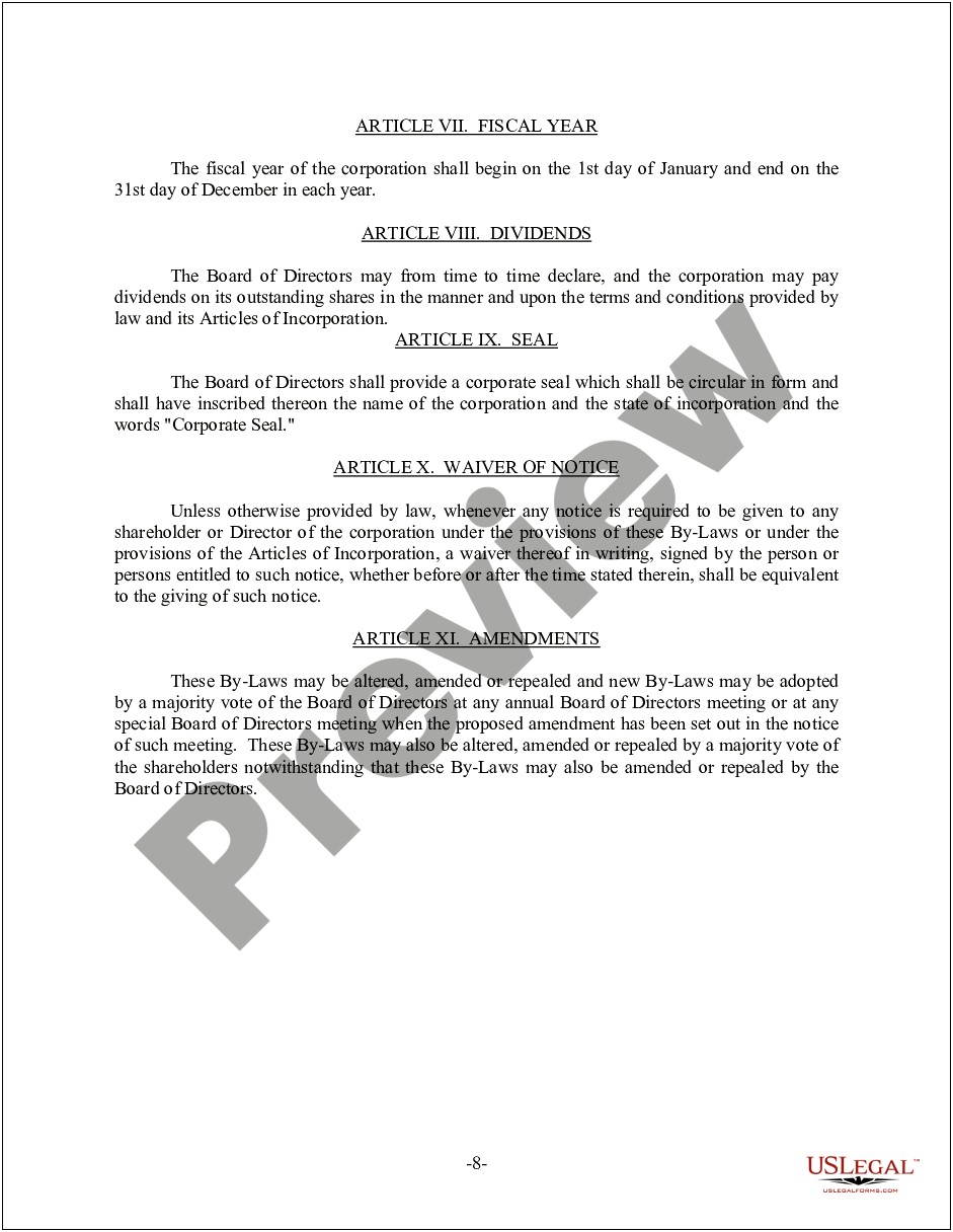 Articles Of Incorporation Template Download Montana