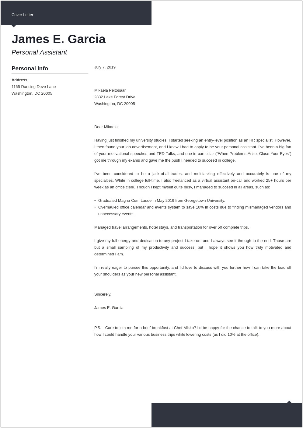 Attach Cover Letter Template To Resume