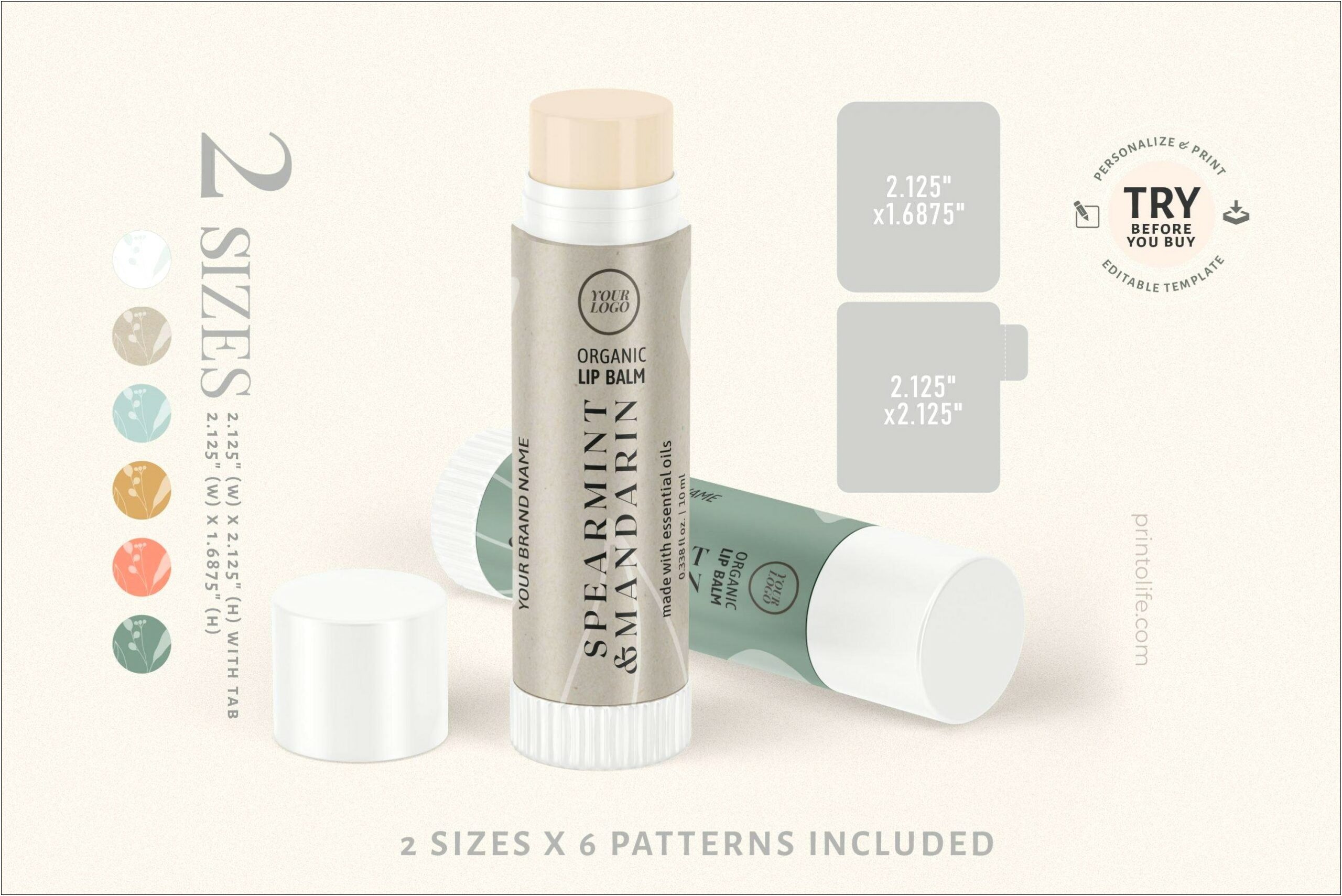 Avery Lipbalm Label With Seal Ai Template Download