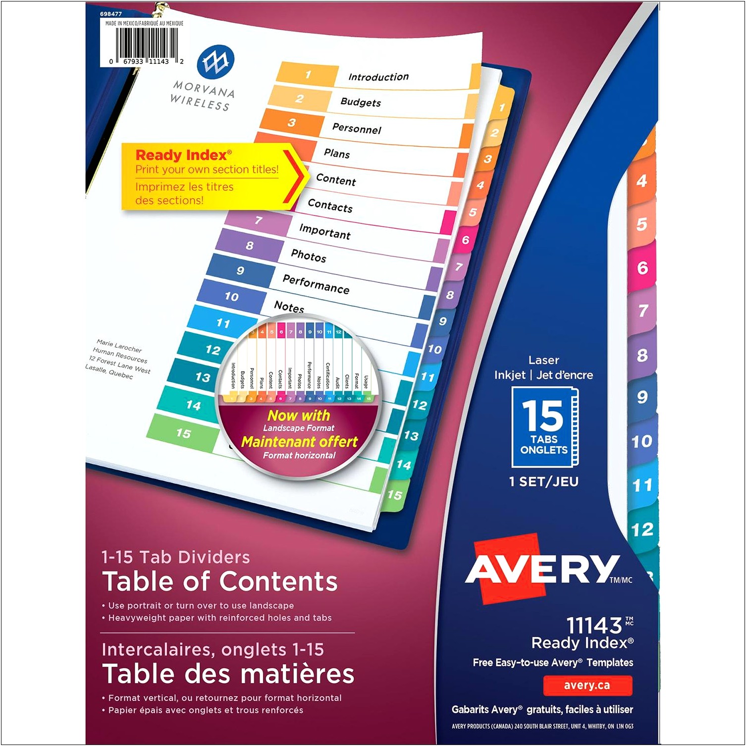 Avery Ready Index 15 Tab Template Download