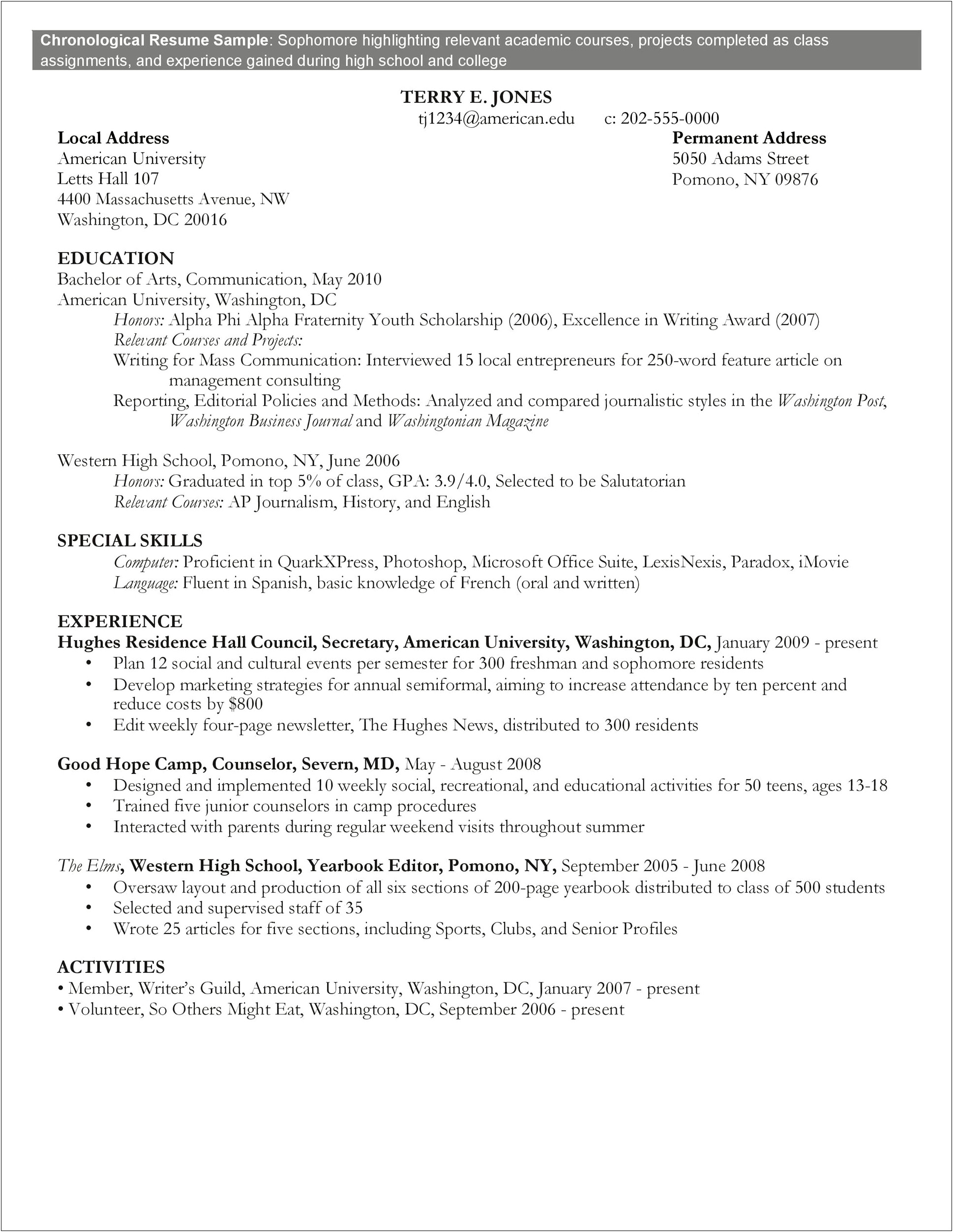 Awards That Look Good On A Highschool Resume