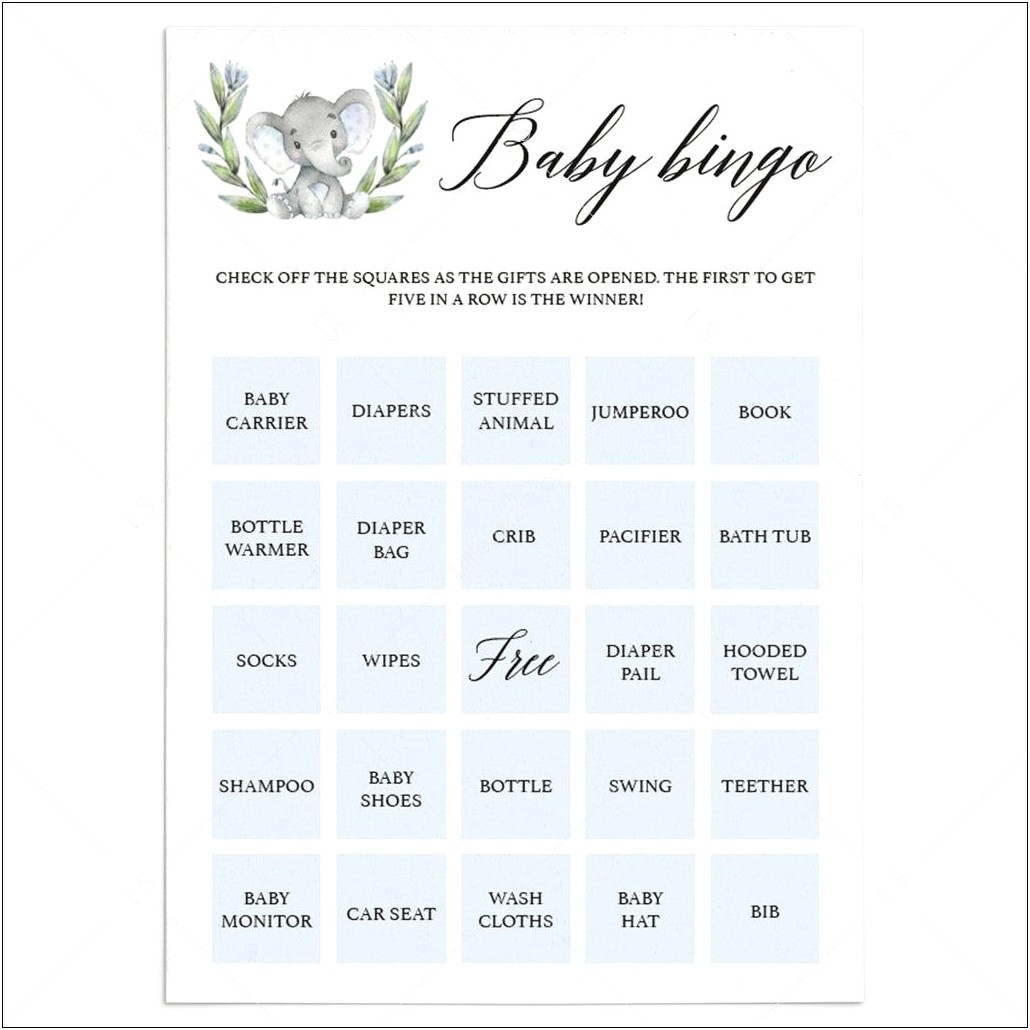 Baby Fox Baby Shower Card 6x4 Template Download