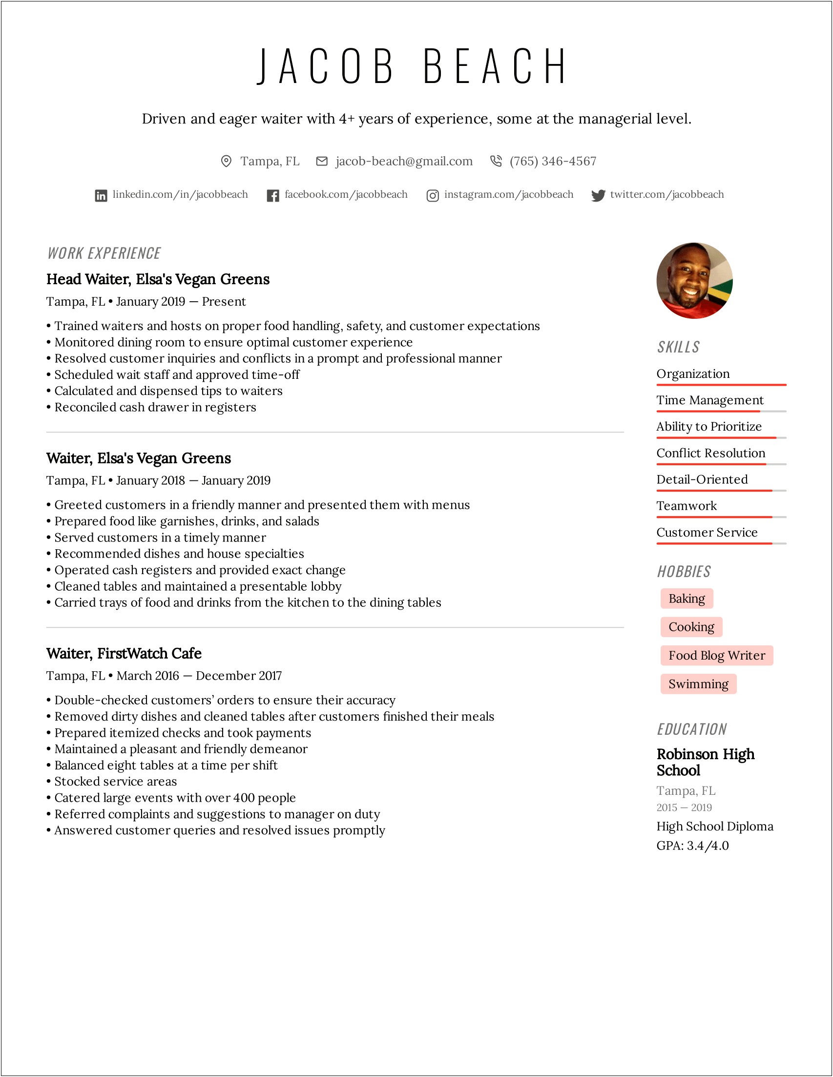 Barista Resume Sample Tips And Writing Advice Resumeokresumeok
