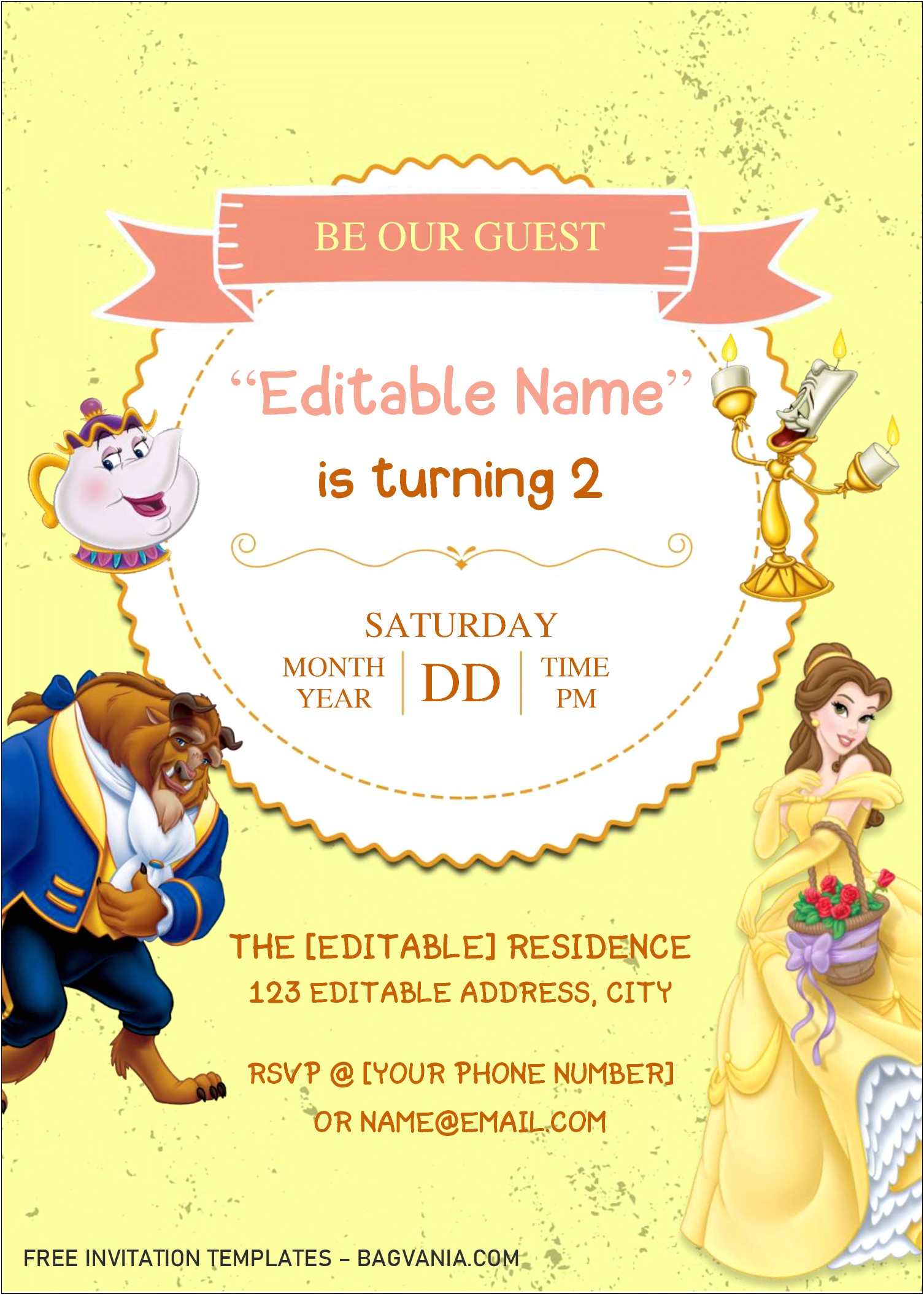Be Our Guest Wedding Shower Invitations