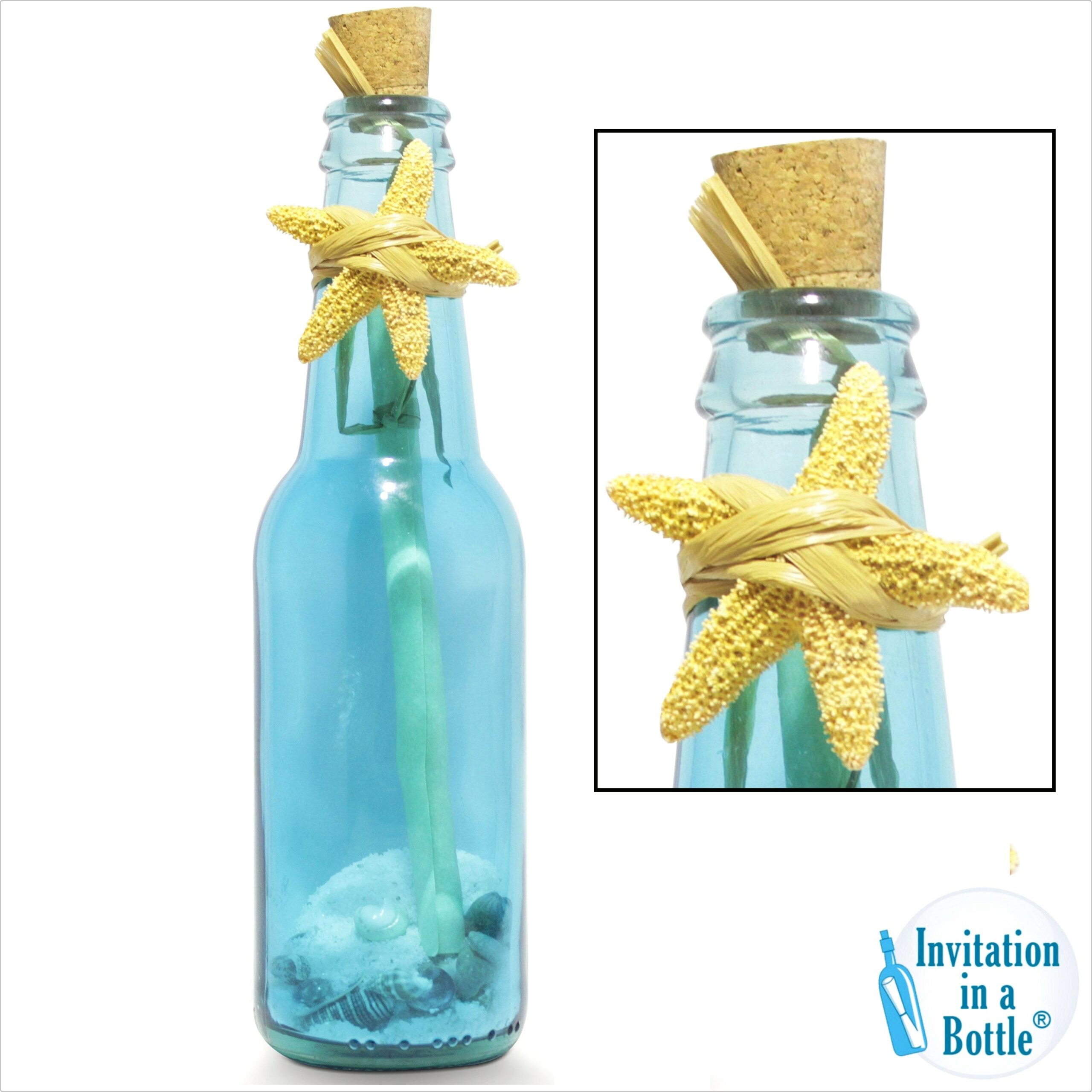 Beach Theme Wedding Invitations Message In A Bottle