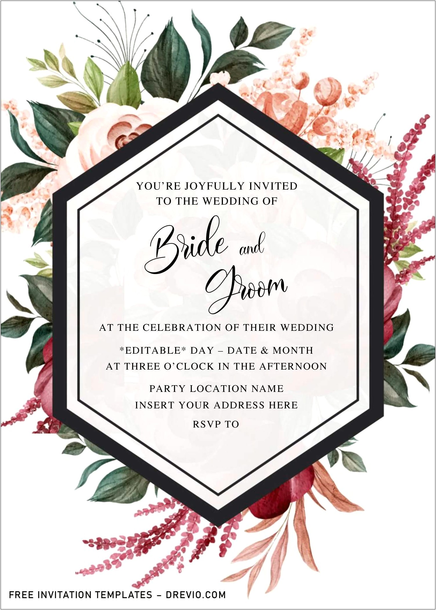 Beautiful Wedding Invite Printables To Download For Free