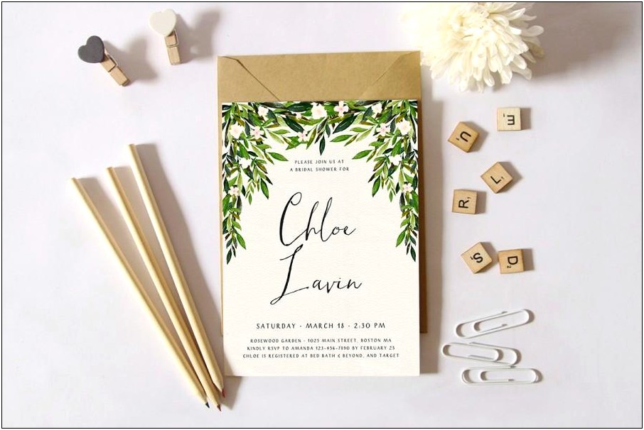 Bed Bath And Beyond Wedding Shower Invitations
