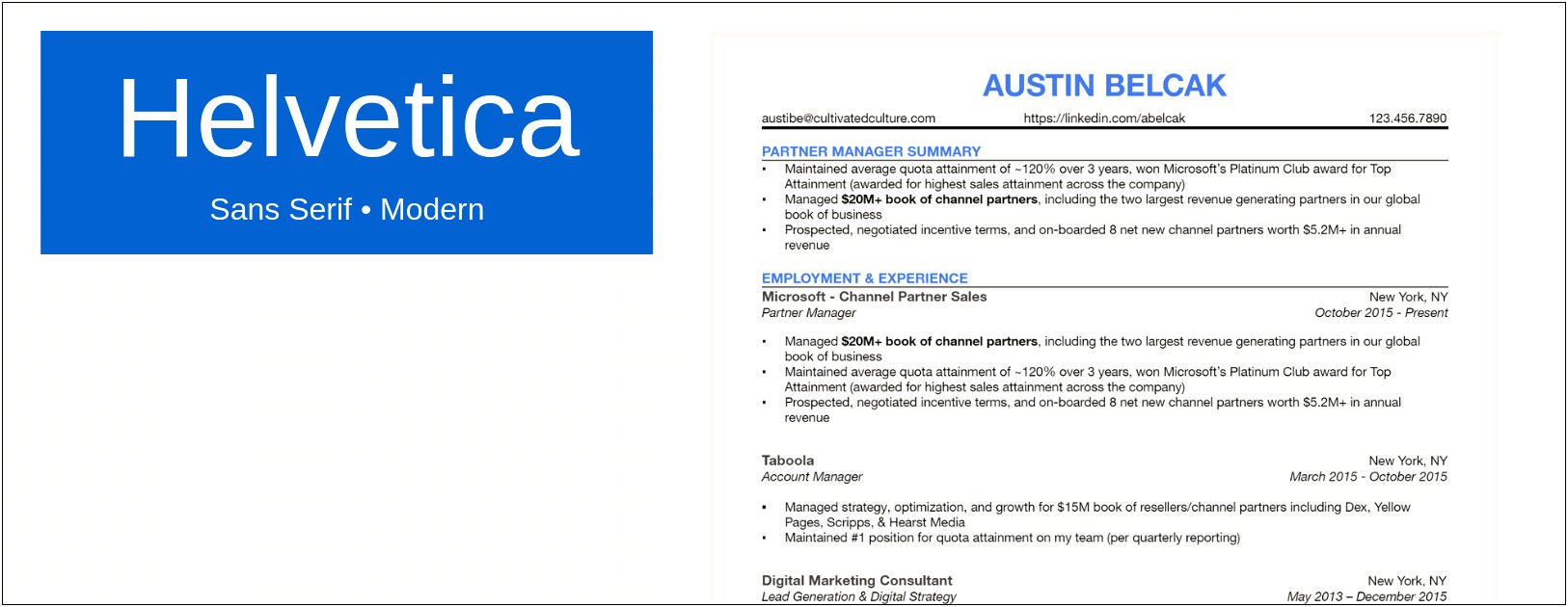 Best Acceptable Font Size For Resume