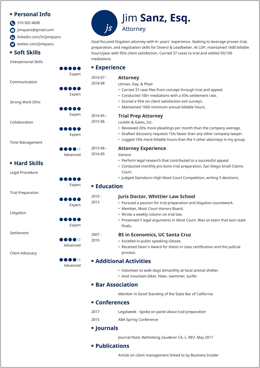 Best Adjectives For An Attorney Resume