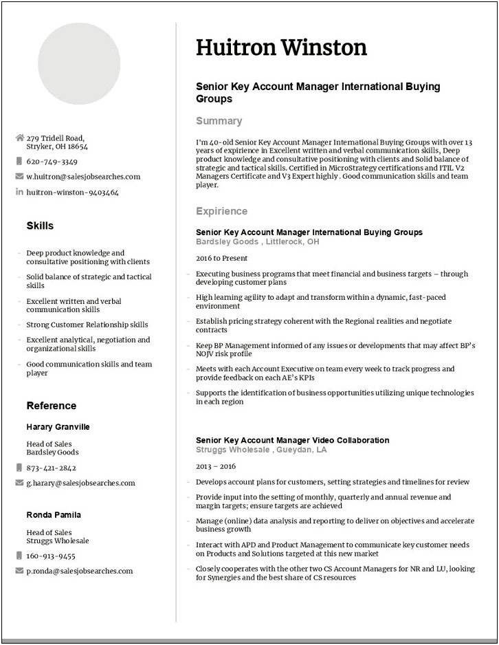 Best Director Of Account Management Resume