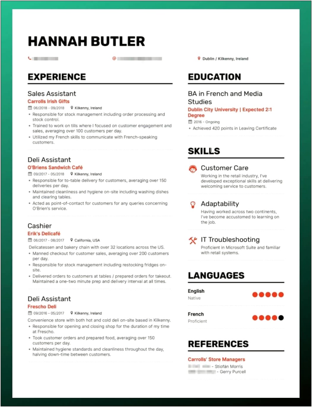 Best Font And Size For Resume 2015