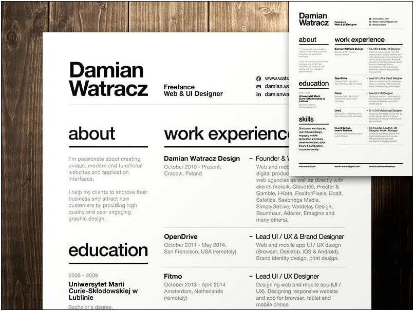 Best Font For A Resume In Indesign