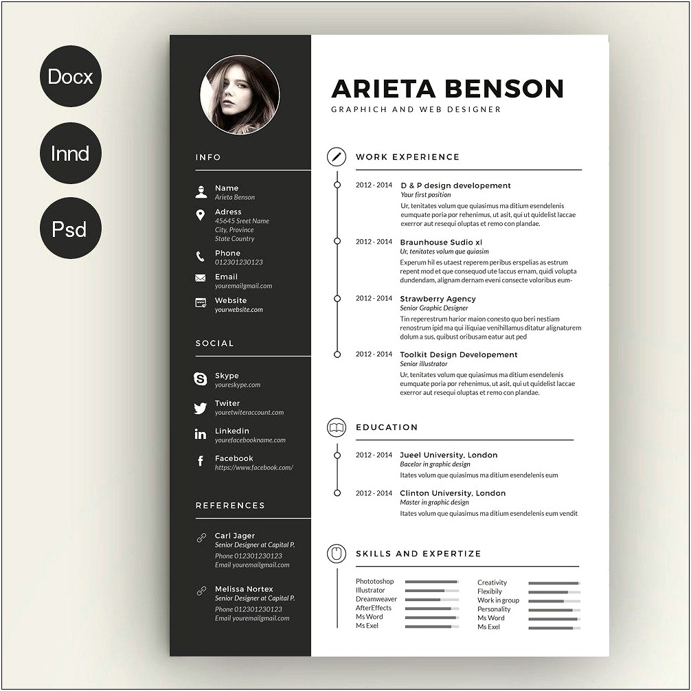 Best Font For Graphic Designer Resume