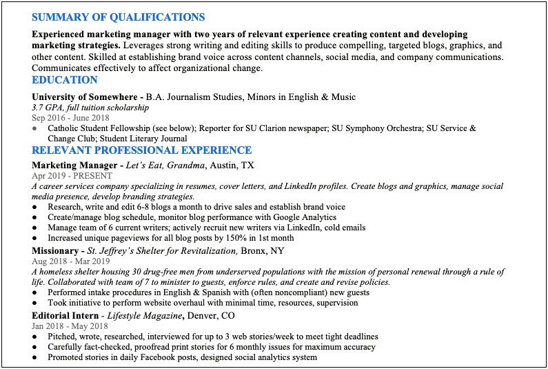 Best Font To Have For Resume